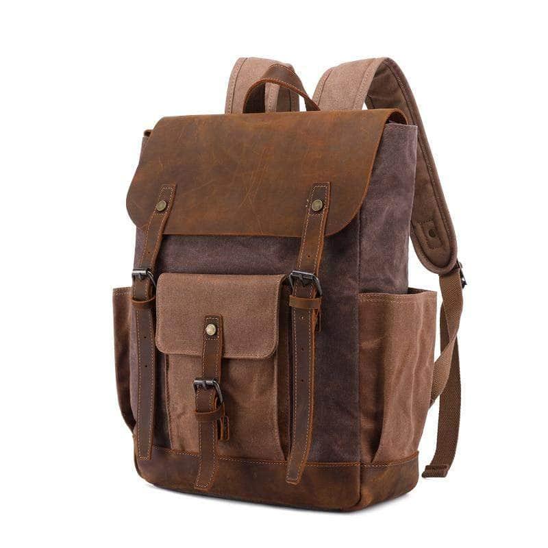 CaseBuddy Australia Casebuddy Nesitu Vintage Wax Canvas 14'' Laptop Backpack