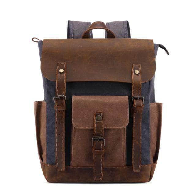 CaseBuddy Australia Casebuddy grey Nesitu Vintage Wax Canvas 14'' Laptop Backpack
