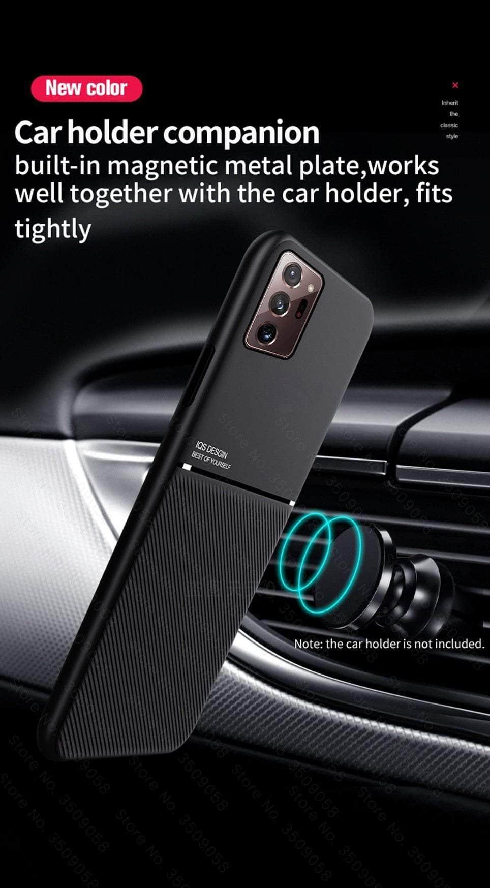 Note20 Ultra Silicone Car Magnetic Holder Back Cover - CaseBuddy