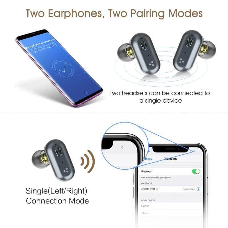 Original SYLLABLE S101 Bluetooth V5.0 Bass Wireless Headset Noise Reduction - CaseBuddy