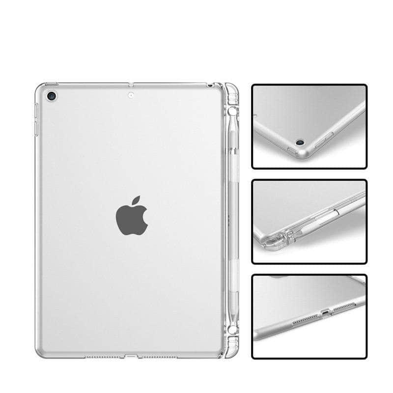 Pencil Holder Back Case iPad Air 4 10.9 2020 TPU Silicone Transparent - CaseBuddy