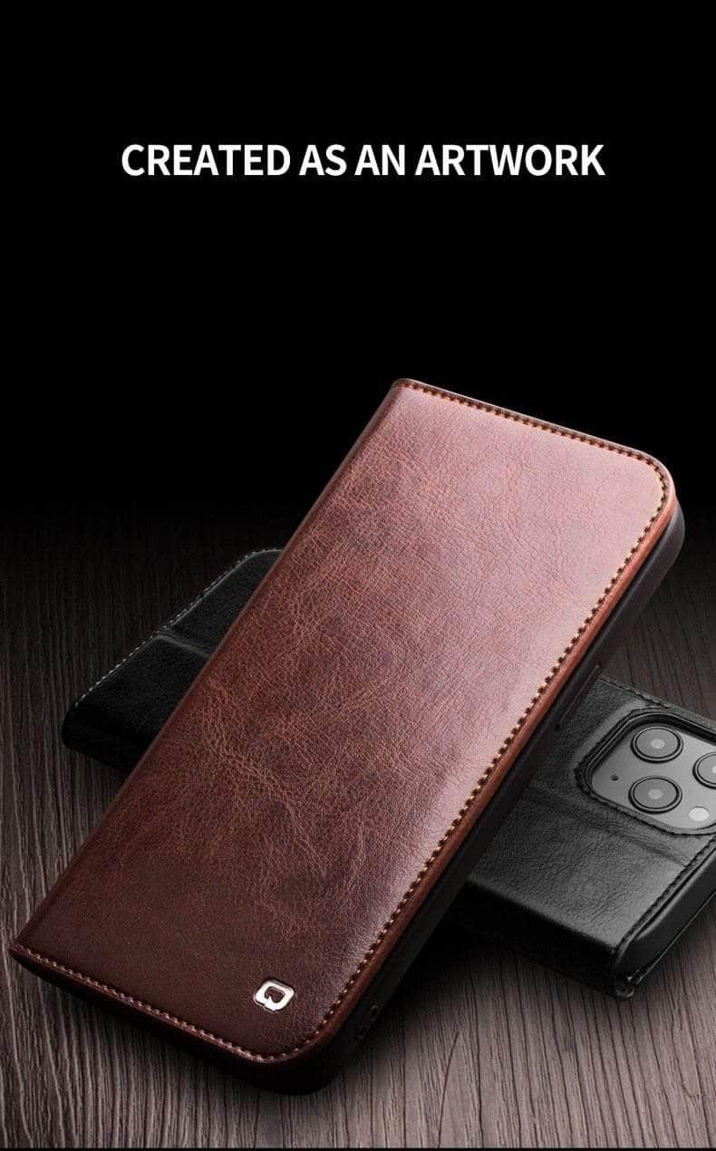 CaseBuddy Australia Casebuddy QIALINO Genuine iPhone 13 & 13 Pro Leather Case