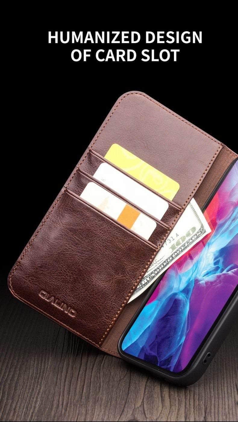 CaseBuddy Australia Casebuddy QIALINO Genuine iPhone 13 & 13 Pro Leather Case