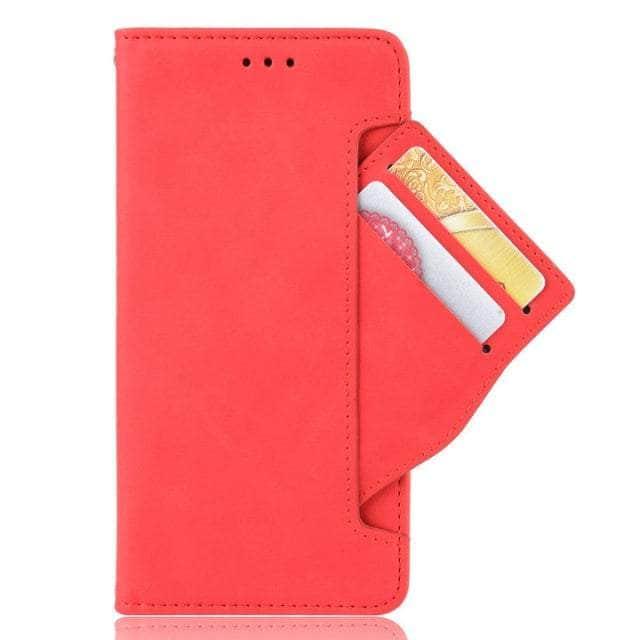 CaseBuddy Australia Casebuddy For Galaxy S22 / Red Removable Card Slot Galaxy S22 Leather Wallet