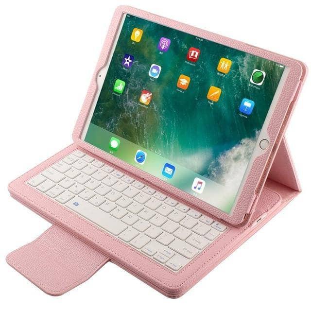 Removable Wireless Bluetooth Keyboard Leather Look Case iPad Air 3 2019 - CaseBuddy