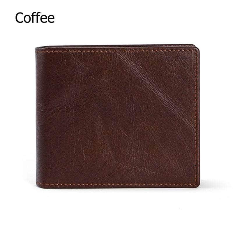 CaseBuddy Casebuddy Coffee RFID Wallet Anti Theft Scanning Leather Wallet Trifold Purse
