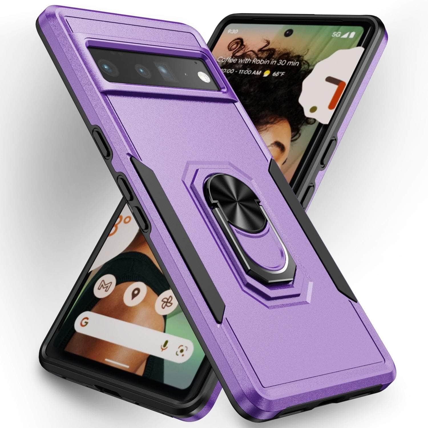 Casebuddy purple black / for Pixel 6 Ring Bracket Heavy Duty Pixel 6 Case