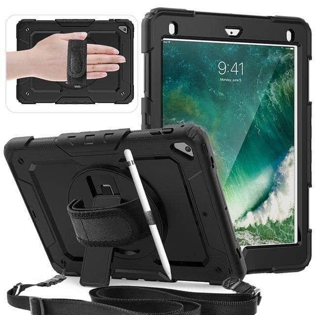 Rugged iPad Air 2 Hand Kickstand Stand Shoulder Strap - CaseBuddy