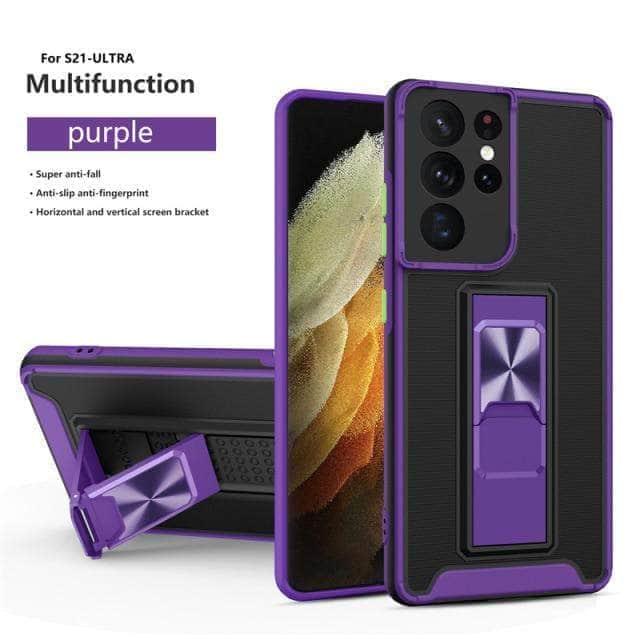 CaseBuddy Australia Casebuddy For Galaxy A02S 164 / Purple Samsung Galaxy A02S Luxury Shockproof Magnetic Holder Case