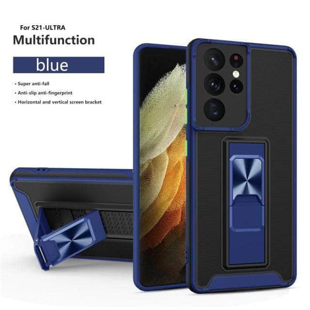 CaseBuddy Australia Casebuddy For Galaxy A12 / Blue Samsung Galaxy A12 Luxury Shockproof Magnetic Holder Case