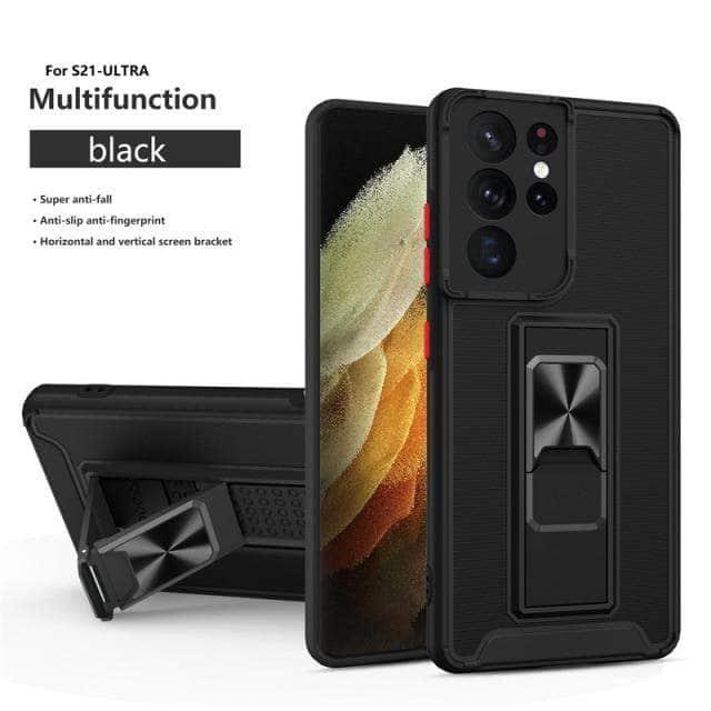 CaseBuddy Australia Casebuddy For Galaxy A42 5G / Black Samsung Galaxy A42 Luxury Shockproof Magnetic Holder Case