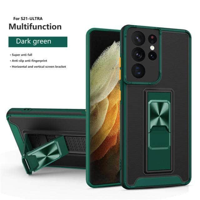 CaseBuddy Australia Casebuddy For Galaxy A42 5G / Dark Green Samsung Galaxy A42 Luxury Shockproof Magnetic Holder Case