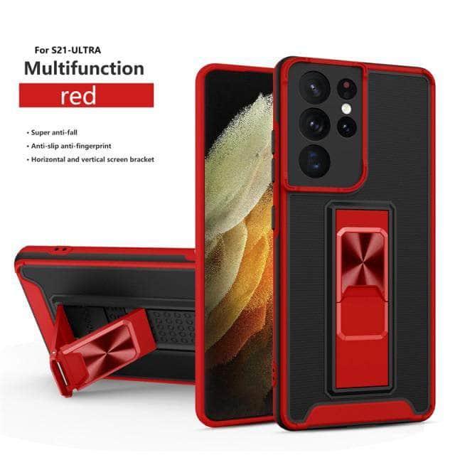 CaseBuddy Australia Casebuddy For Galaxy A42 5G / Red Samsung Galaxy A42 Luxury Shockproof Magnetic Holder Case