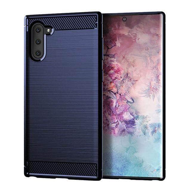 Samsung Galaxy Note 10 Plus Case Silicone Soft Carbon Fiber Cover Shockproof Case - CaseBuddy