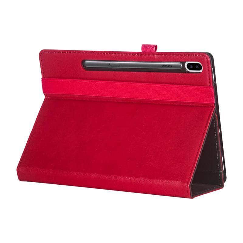 Samsung Tab S6 10.5 T865 T860 Handheld Flip Case Retro Card Smart Cover - CaseBuddy