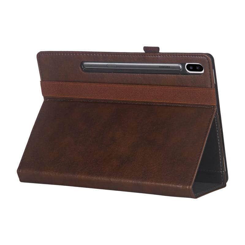 Samsung Tab S6 10.5 T865 T860 Handheld Flip Case Retro Card Smart Cover - CaseBuddy