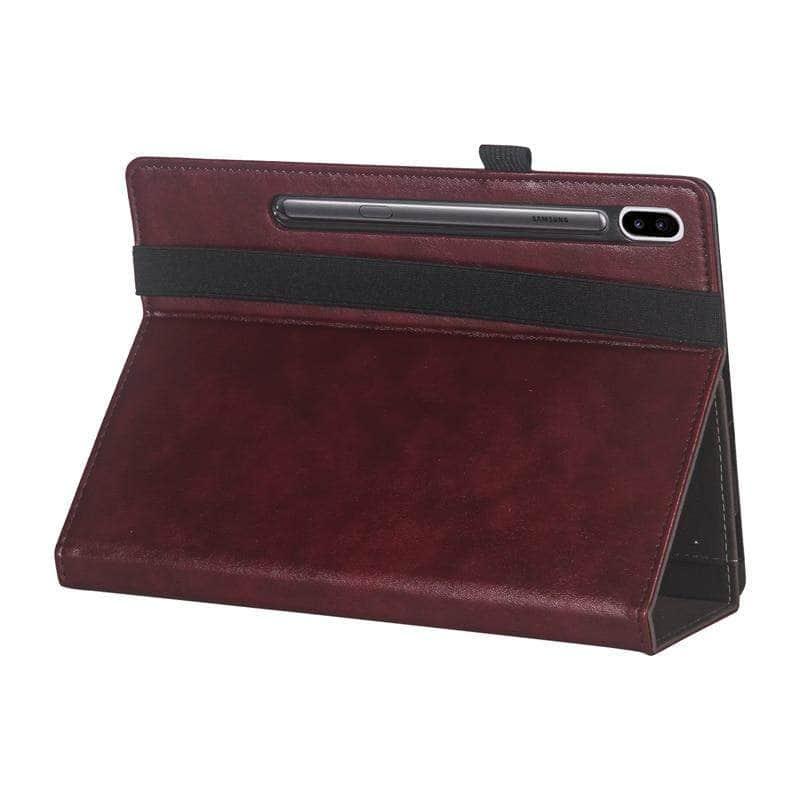 Samsung Tab S6 10.5 T865 T860 Handheld Flip Case Retro Card Smart Cover - CaseBuddy