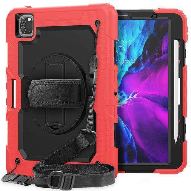 CaseBuddy Australia Casebuddy Red Shockproof Armor Heavy iPad Pro 11 2020 Protective Rugged Stand Case
