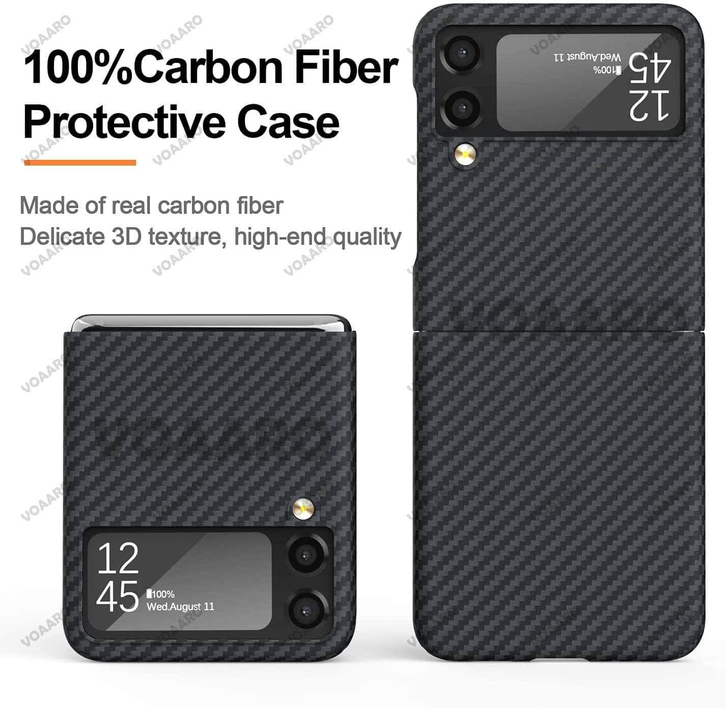 CaseBuddy Australia Casebuddy For Galaxy Z Flip 3 / black Slim Aramid Fiber Galaxy Z Flip 3 Case