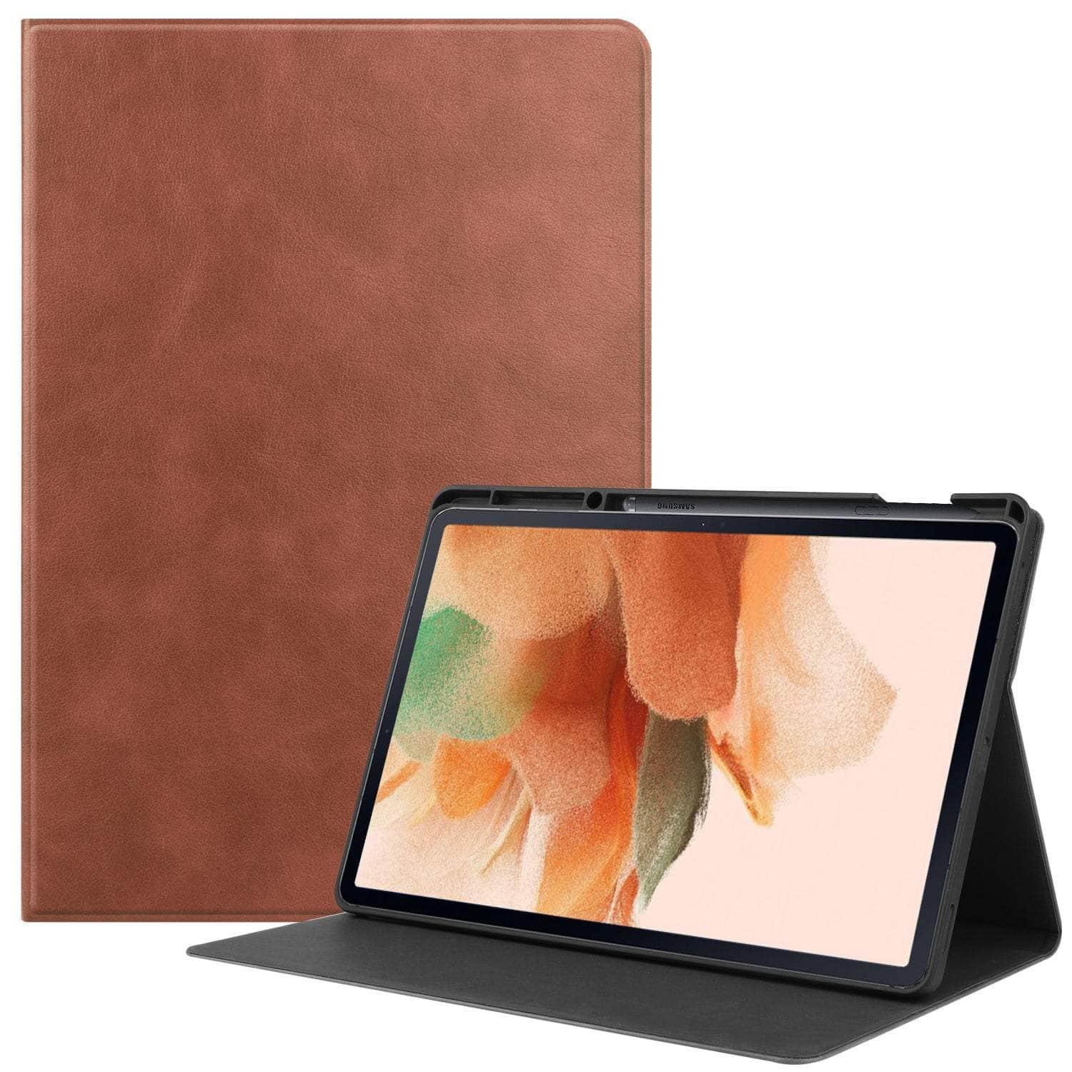 CaseBuddy Australia Casebuddy Smart Tab S8 Plus X800 Protective Magnetic Adsorption Cowhide Leather Case