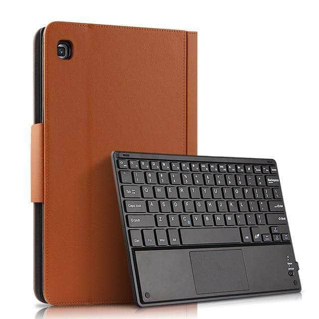 CaseBuddy Australia Casebuddy Brown Smart Wireless Bluetooth Keyboard Case Galaxy Tab A 10.1 T510 T515