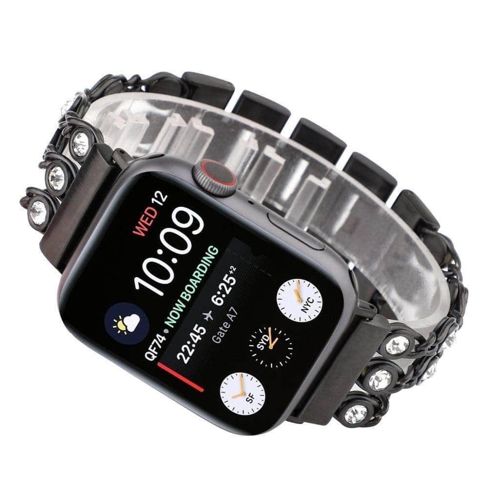 Stainless Steel Link Bracelet Apple Watch 6 5 4 3 2 SE 44/42/40/38 - CaseBuddy
