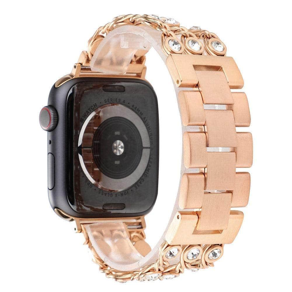 Stainless Steel Link Bracelet Apple Watch 6 5 4 3 2 SE 44/42/40/38 - CaseBuddy