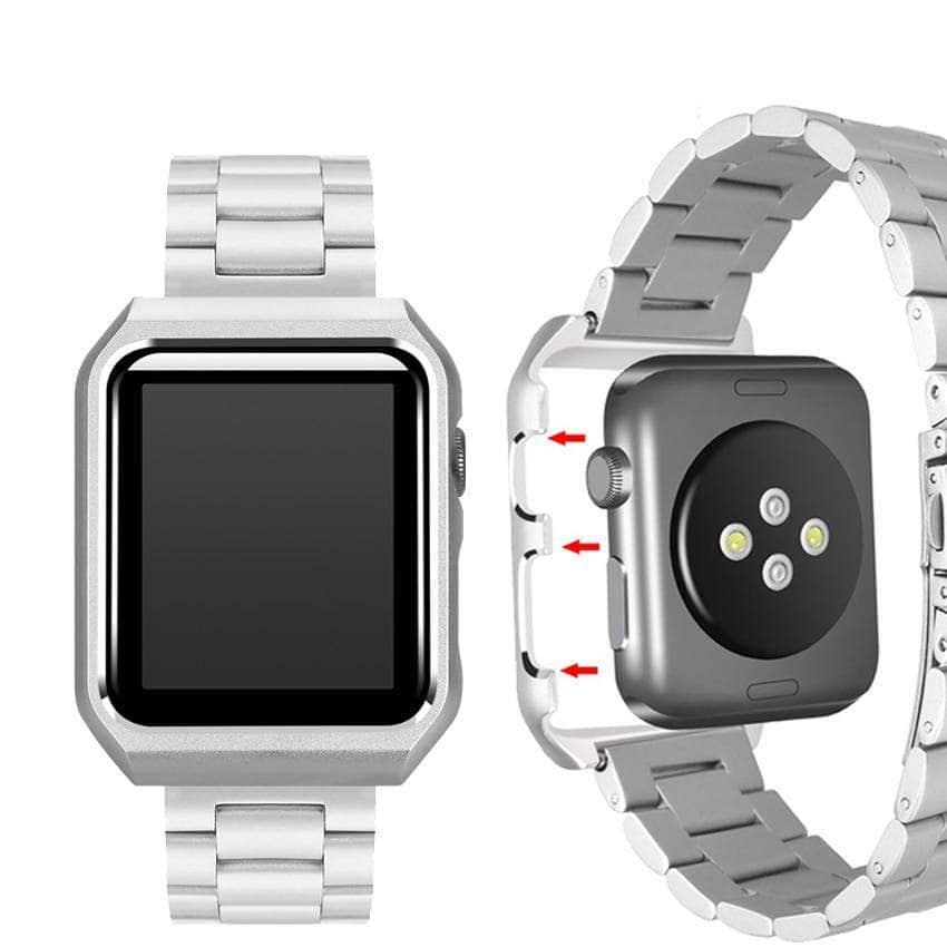 Stainless Steel Strap Apple Watch 6 5 4 3 2 SE 44/42/40/38 - CaseBuddy