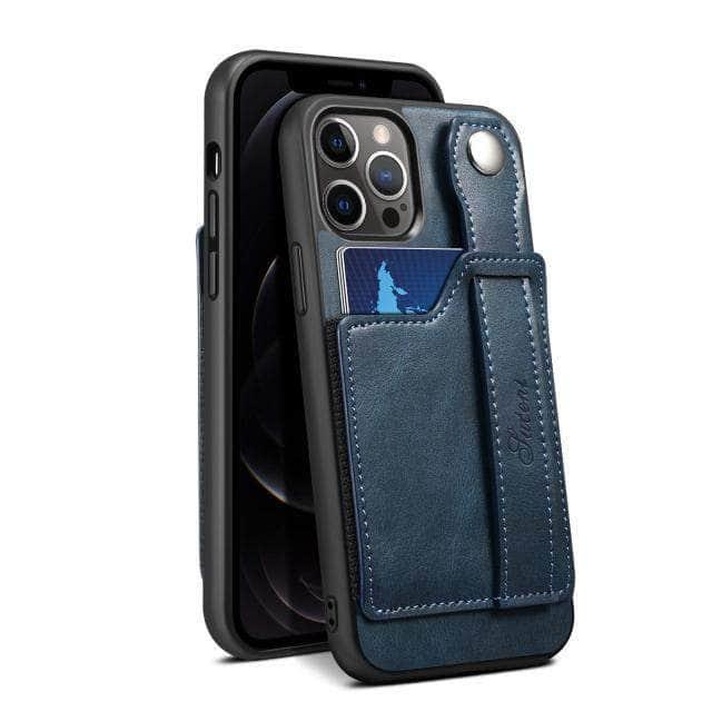 CaseBuddy Australia Casebuddy For Iphone 13 Mini / Blue Suteni Card Simplicity iPhone 13 Mini Leather Case
