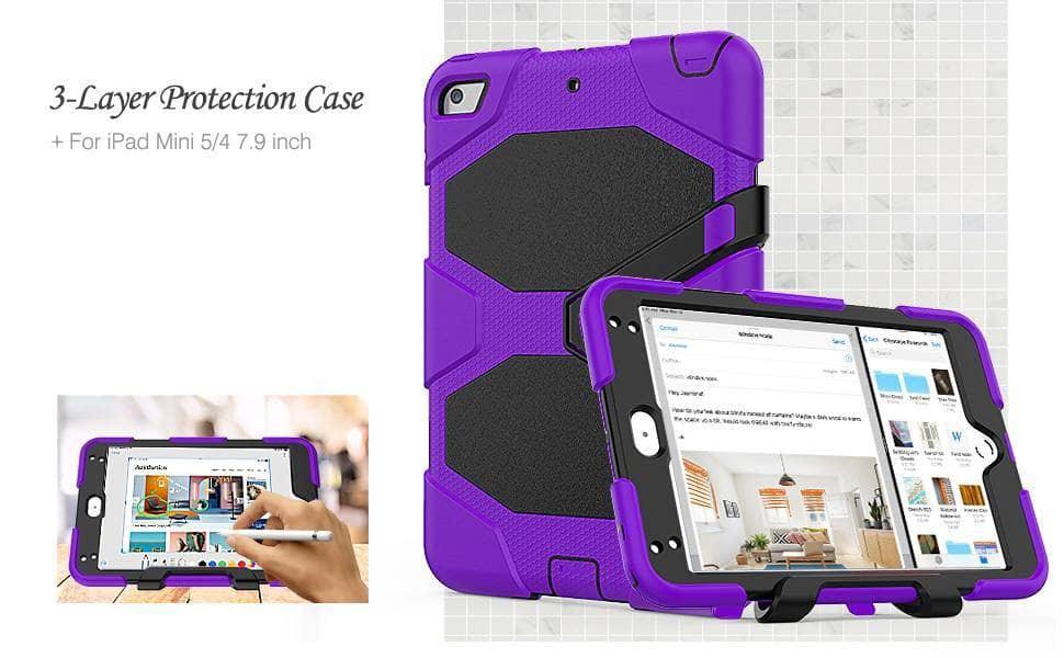 Three Layers Protection Shockproof Silicone Hybrid Case for Apple iPad Mini 5 7.9 inch (2019) - CaseBuddy