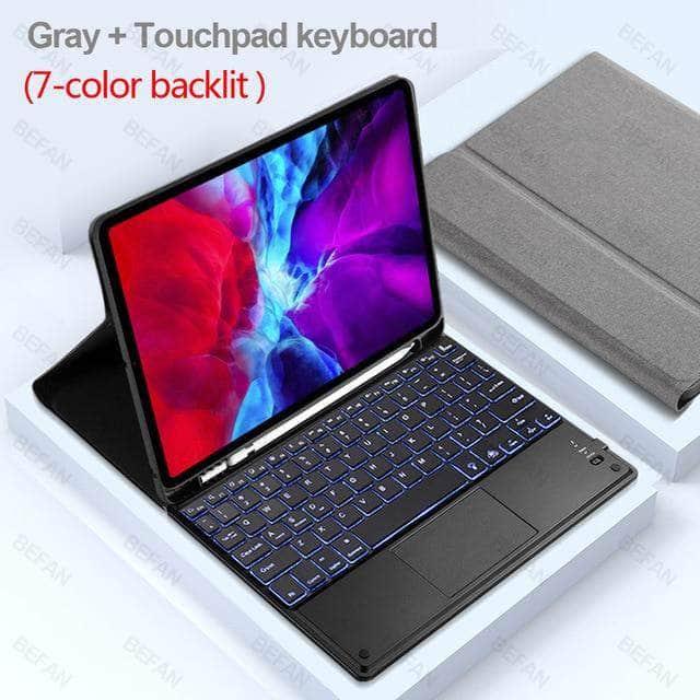 CaseBuddy Australia Casebuddy gray Touch 7C / iPad 9th 10.2 2021 TouchPad iPad 9 (2021) Keyboard Cases