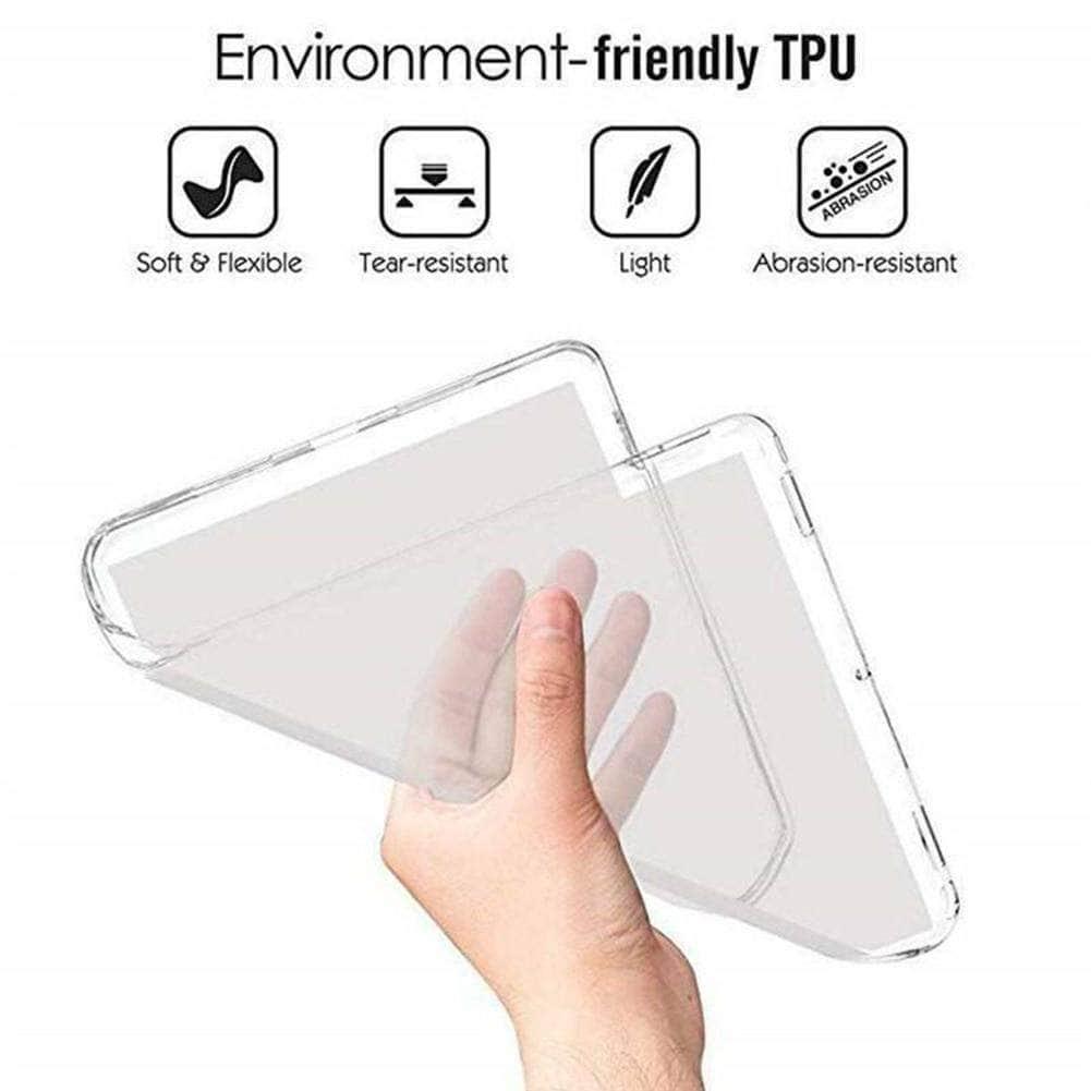 TPU Transparent Cover  Galaxy Tab S7 Plus ST970 T975 12.4 Soft Clear Back Shell - CaseBuddy