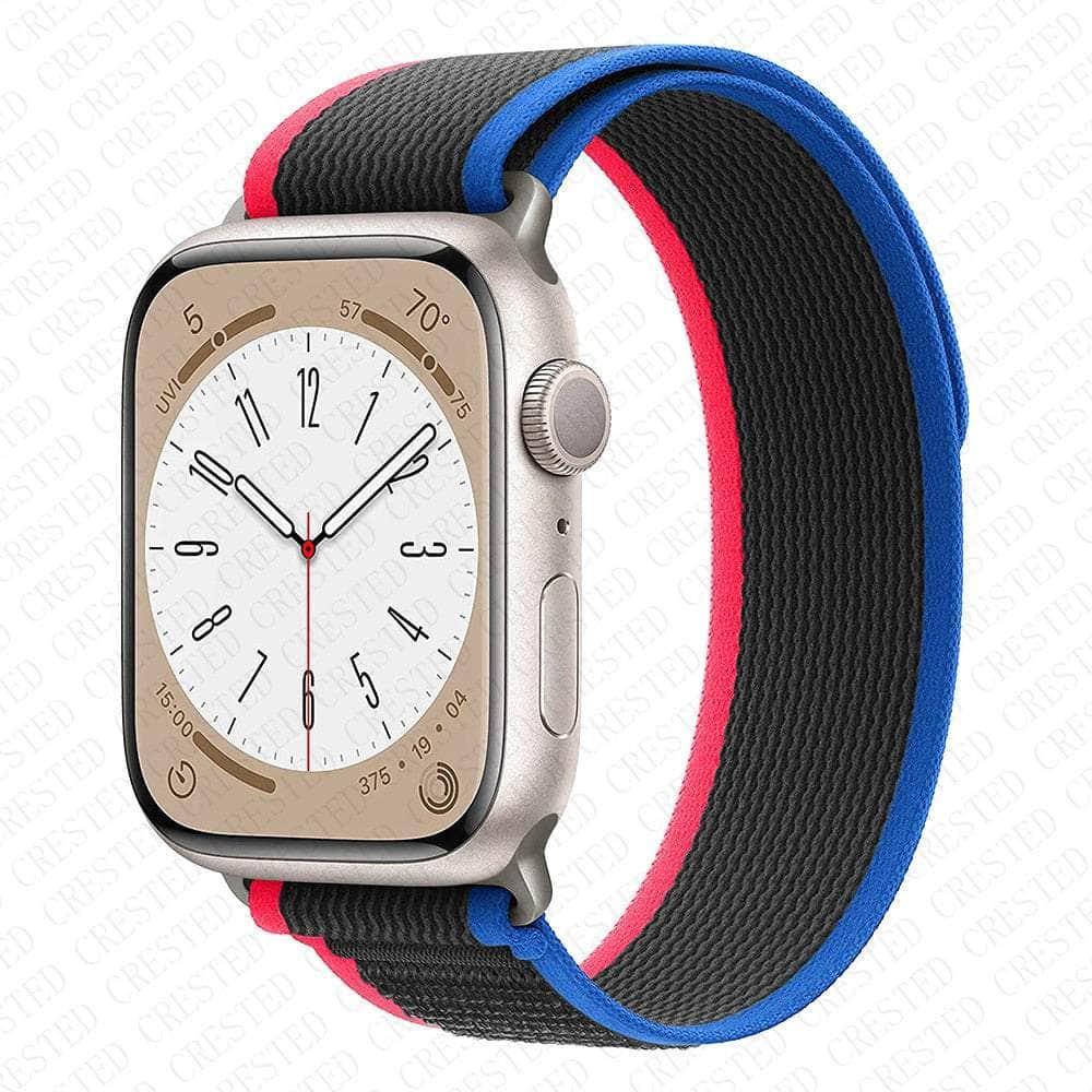 Casebuddy red blue / 38mm 40mm 41mm Trail Loop Apple Watch Band