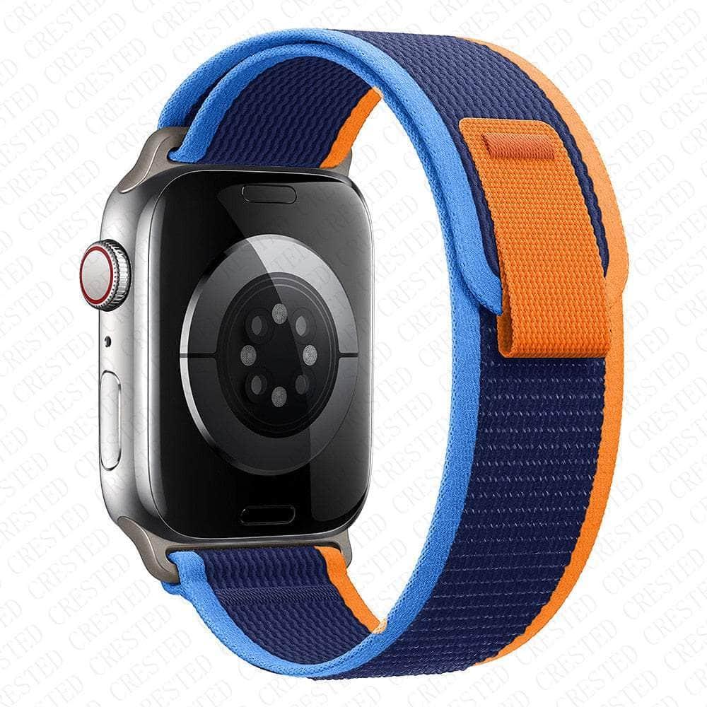 Casebuddy orange-d blue / 38 40 41mm Trail Loop Apple Watch Ultra 8 7 6 SE 5 4 3