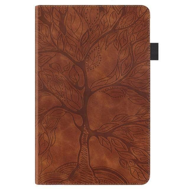 CaseBuddy Australia Casebuddy Brown / For iPad 9 10.2 2021 Tree Embossed iPad 9 Folio Case