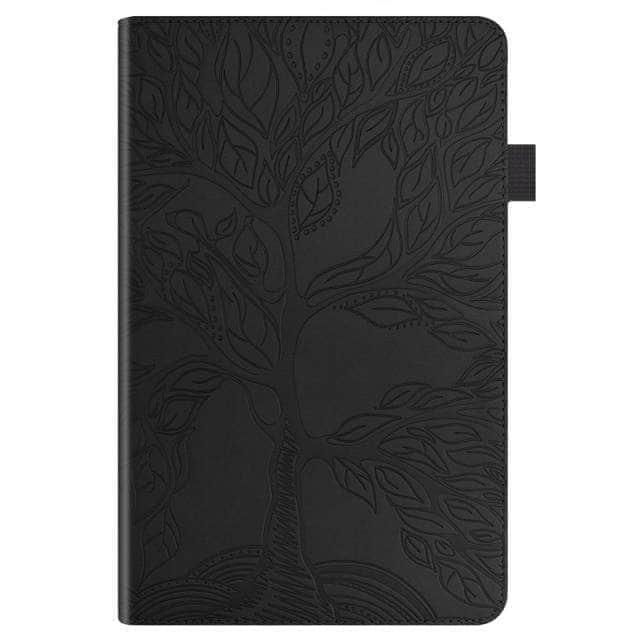 CaseBuddy Australia Casebuddy Black / For iPad 9 10.2 2021 Tree Embossed iPad 9 Folio Case