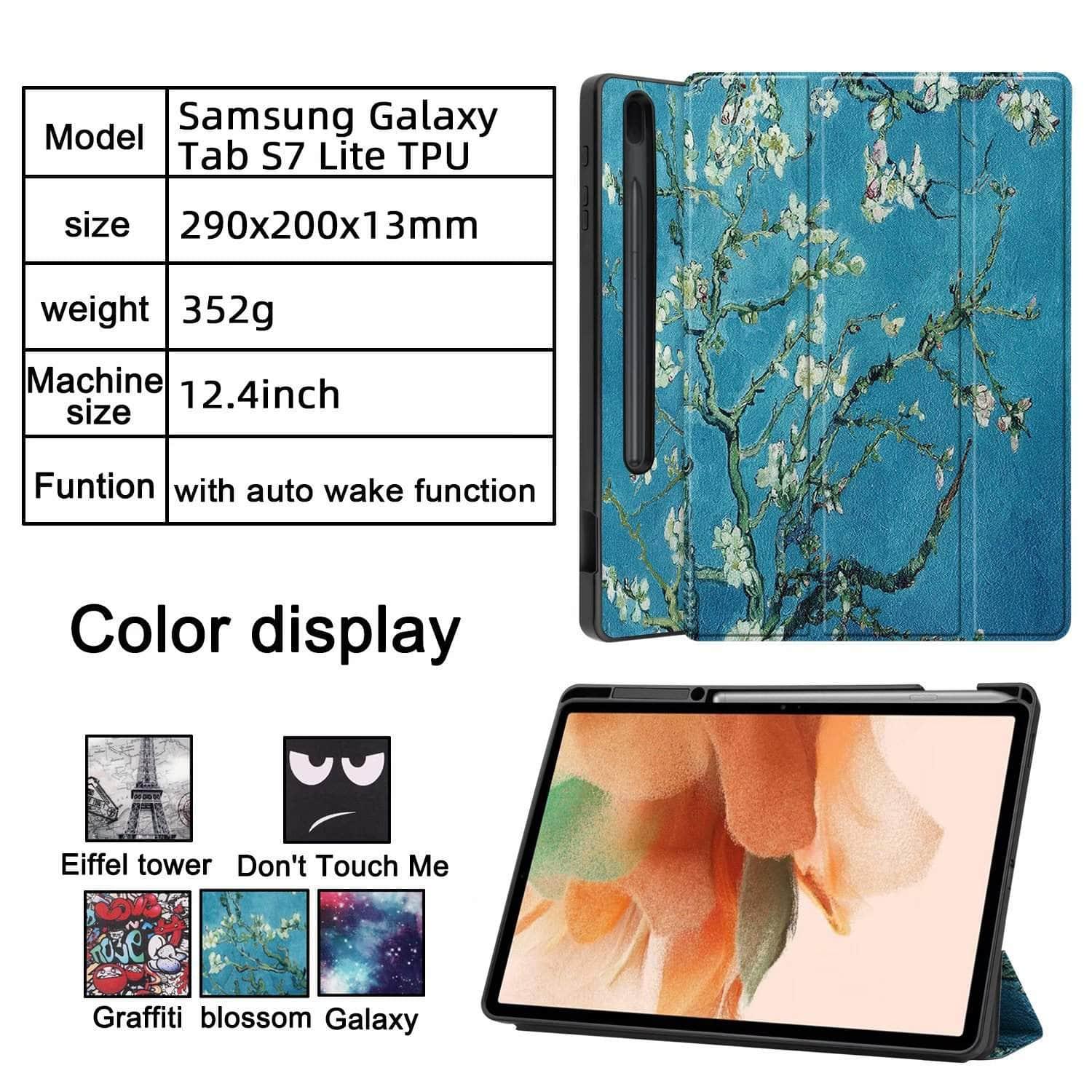 CaseBuddy Australia Casebuddy Ultra Lightweight Tri-Fold Stand Cover Galaxy Tab S7 Lite T730 T735