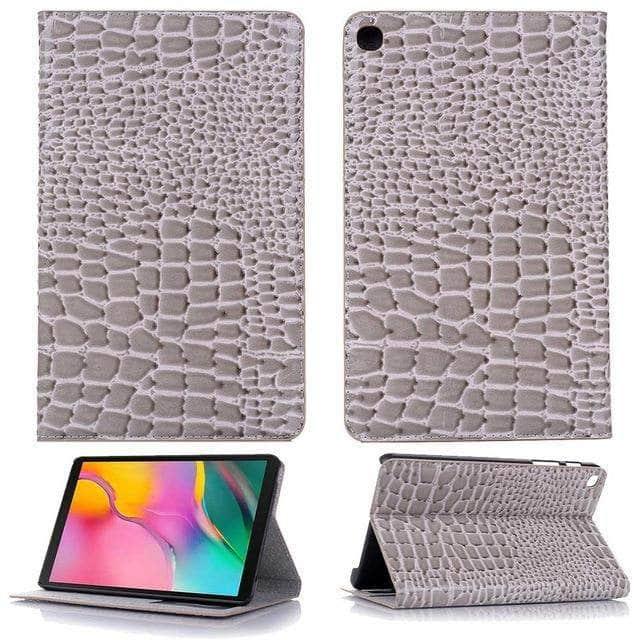 Ultra Slim Smart Cover Samsung Galaxy Tab A 8.0 2019 SM-T290 SM-T295 Crocodile Pattern - CaseBuddy