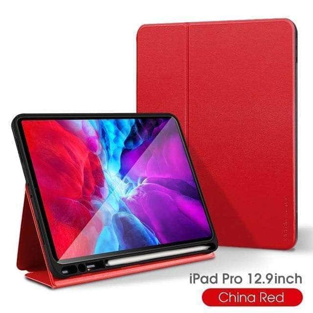 CaseBuddy Australia Casebuddy red Ultra-thin Leather TPU Case iPad Pro 2020 12.9 Stand Cover