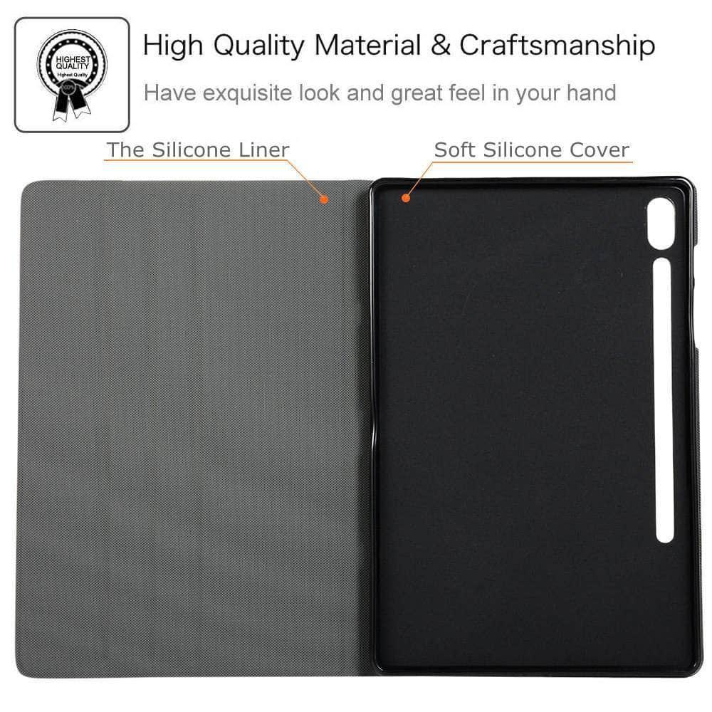 Ultra-thin Smart Woven Silicone Case Galaxy Tab S7 T870 T875 - CaseBuddy
