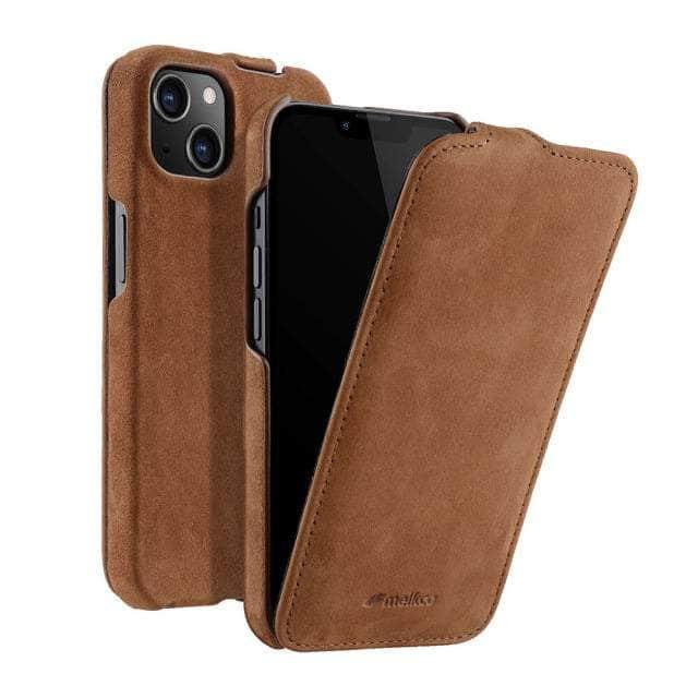 CaseBuddy Australia Casebuddy For iPhone 13 Pro / frost brown Vertical Open Genuine iPhone 13 Pro Business Wallet Case