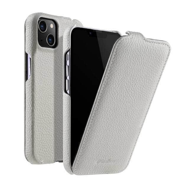 CaseBuddy Australia Casebuddy For iPhone 13 Pro / white Vertical Open Genuine iPhone 13 Pro Business Wallet Case