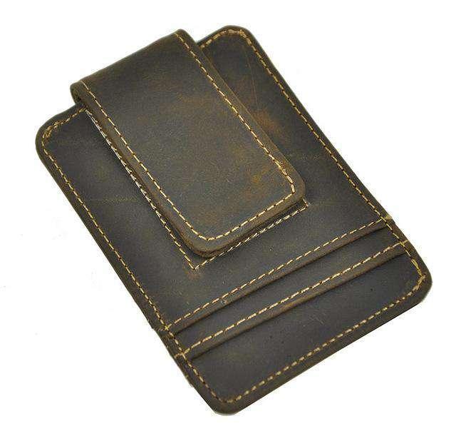 Vintage Genuine Leather Front Pocket Clamp - CaseBuddy