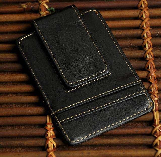 Vintage Genuine Leather Front Pocket Clamp - CaseBuddy