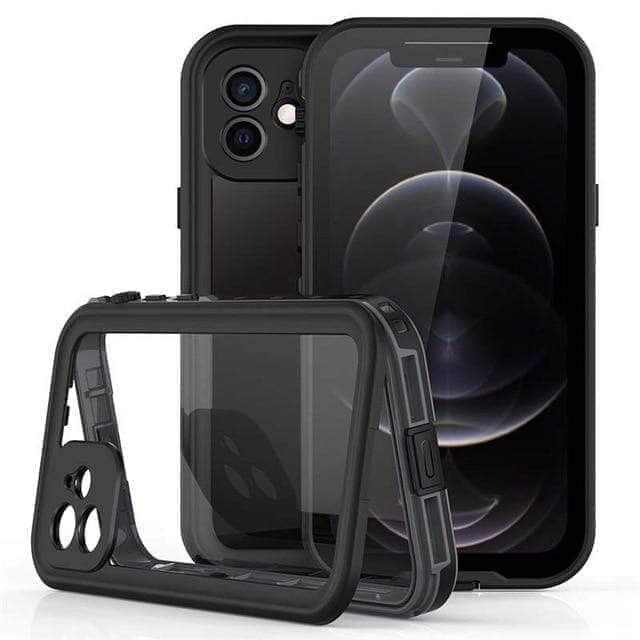 CaseBuddy Australia Casebuddy For iphone 12pro / Black Waterproof iPhone IP68 2M Underwater Shockproof Sealed Case